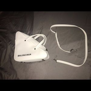 Balenciaga Triangle Duffle Leather Crossbody Bag
